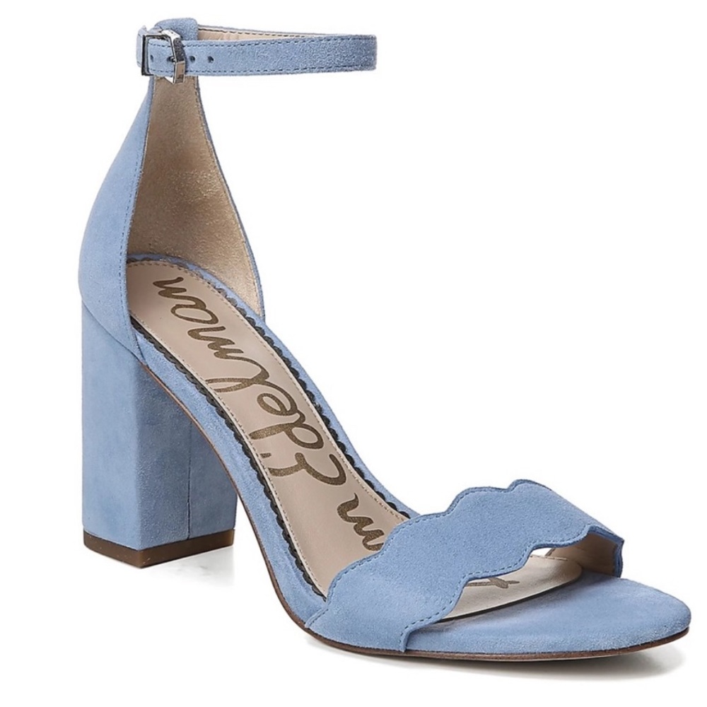Sam Edelman Women's Blue Odila Ankle Strap Sandal Heel